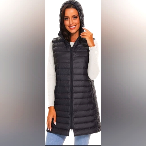 ELFJOY Jackets & Blazers - NEW ELFJOY Hooded, Long Puffer Vest-Medium